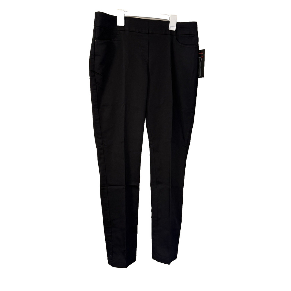 Briggs New York Women's Comfort Waistband Stretch Pull-on Pant 12 in Black